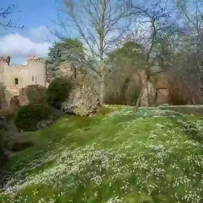 Ruins of the 12th-century Norman castle at Benington Lordship Gardens, Hertfordshire